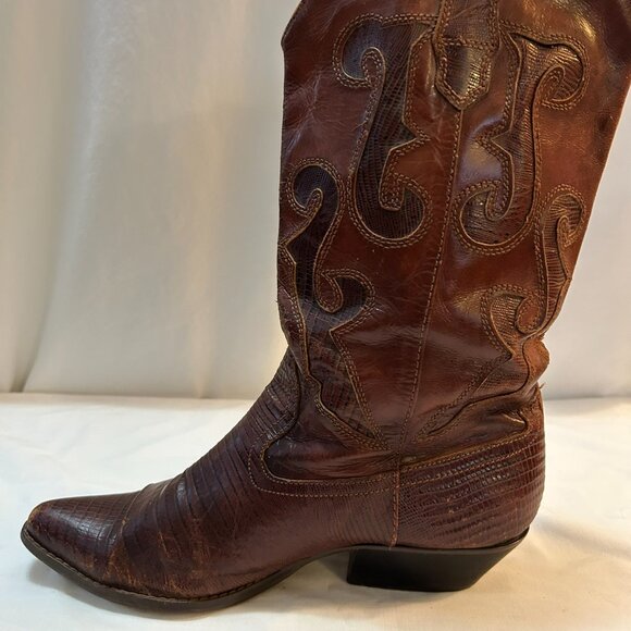 Nine West Romnee Leather Cowboy Boot Womens size 9.5 M - Picture 2 of 10